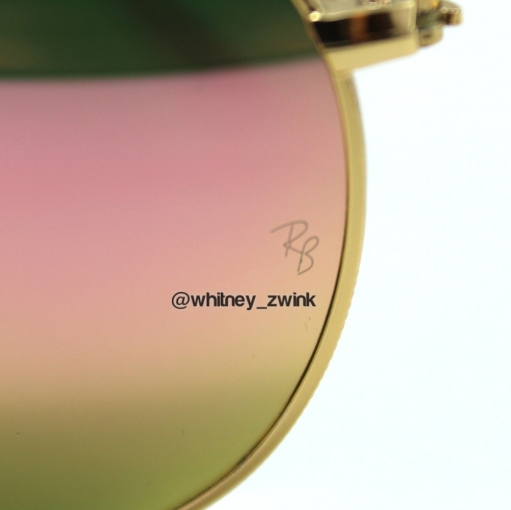 Model Display Ray-Ban Round Metal Pink Mirror RB3447 50 - Picture 10 of 17